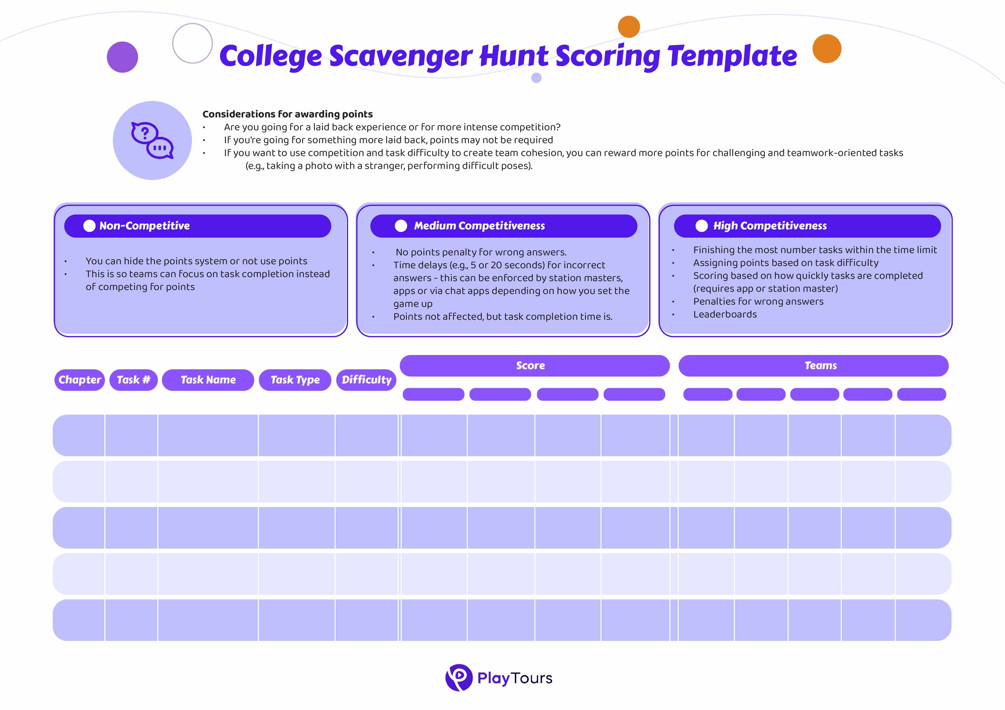 8 Ideas for Great College Campus Scavenger Hunts (Plus free scavenger hunt template!) - PlayTours